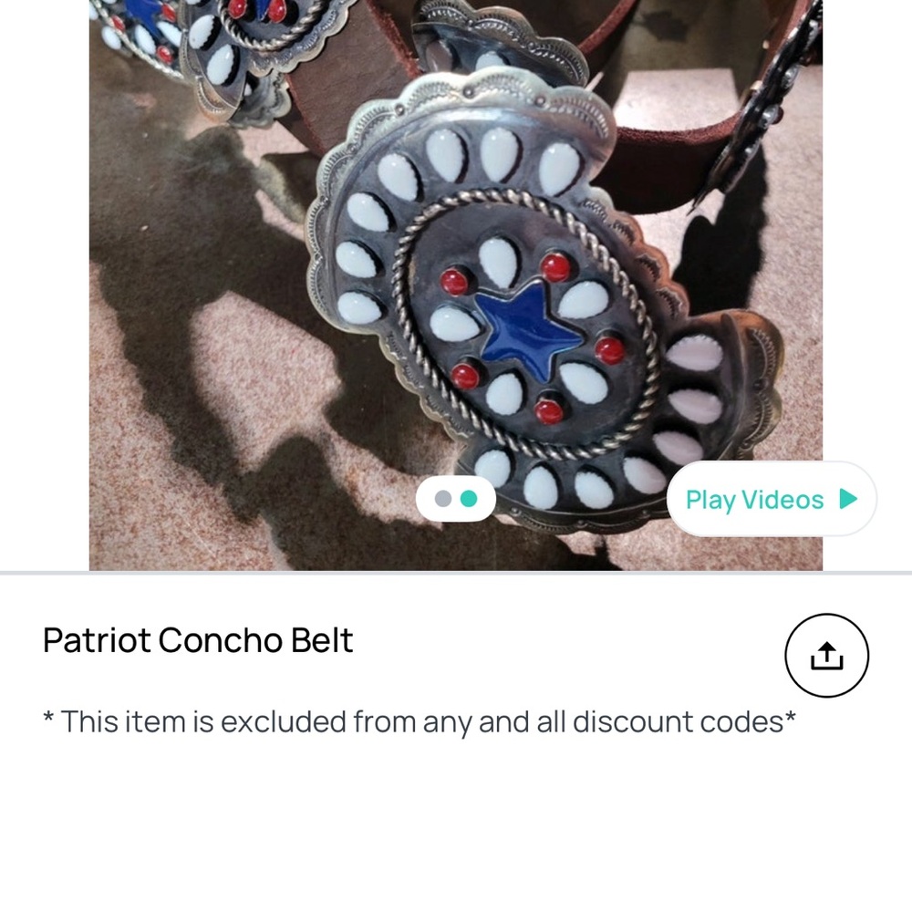 Concho Belt with Star and Colorful Accents-Rodeo Quincy